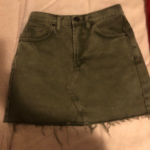 Army green Denim skirt
